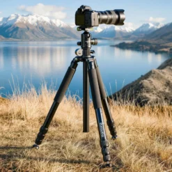 Mantona Kodiak XL 324 + Onyx 12 Kugelkopf Set Fotostativ mit Stativkopf aus Aluminium mit Arca Swiss kompatibler Schnellwechselplatte