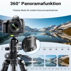 Mantona Kodiak XL 324 + Onyx 12 Kugelkopf Set Fotostativ mit Stativkopf aus Aluminium mit Arca Swiss kompatibler Schnellwechselplatte