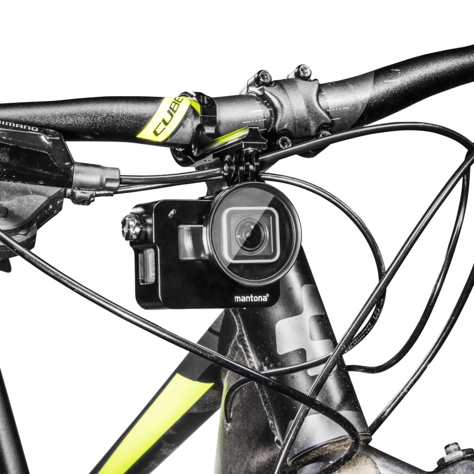 Mantona Magic Alu Cage kompatibel mit GoPro Hero 5 6 7, Mount & Blitzschuh, 52 mm Filtergewinde, freier Zugang zu Anschlüssen, inkl. UV-Filter & Zubehör