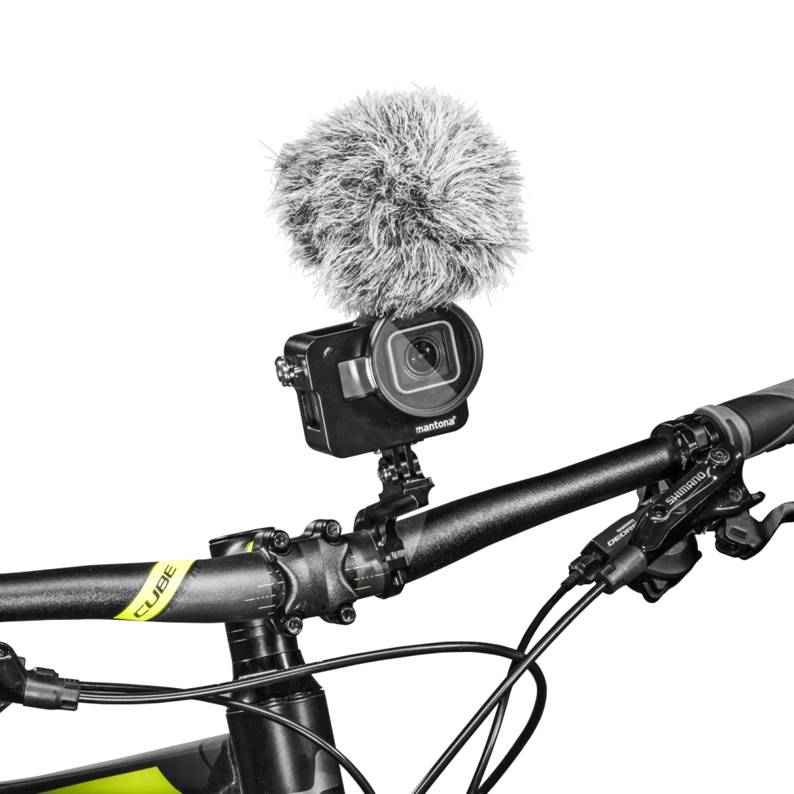 Mantona Magic Alu Cage kompatibel mit GoPro Hero 5 6 7, Mount & Blitzschuh, 52 mm Filtergewinde, freier Zugang zu Anschlüssen, inkl. UV-Filter & Zubehör