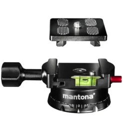 Mantona Panoramakopf aus Aluminium, Panorama Stativkopf für 360° Panoramaaufnahmen, Kugelkopf mit Schnellwechselplatte Arca Swiss kompatibel, perfektes Kamerazubehör
