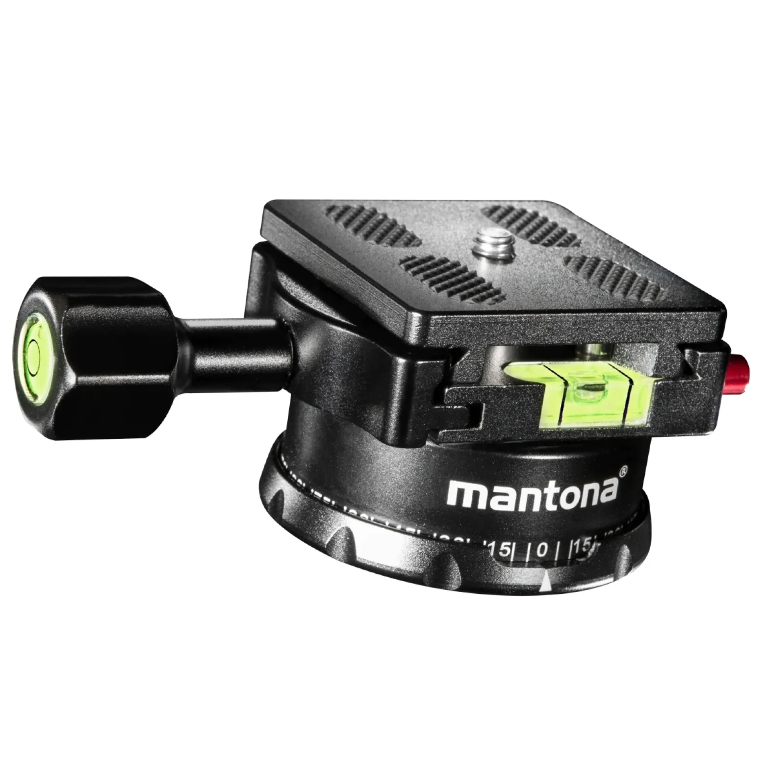 Mantona Panoramakopf aus Aluminium, Panorama Stativkopf für 360° Panoramaaufnahmen, Kugelkopf mit Schnellwechselplatte Arca Swiss kompatibel, perfektes Kamerazubehör