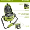 Mantona Premium Kameratasche - Passend für DSLR & DSLM Kameras mit Objektiv (inkl. Staubschutz, gepolstertem Schultergurt, Clipverschluss, anpassbarer Inneneinteilung) grün
