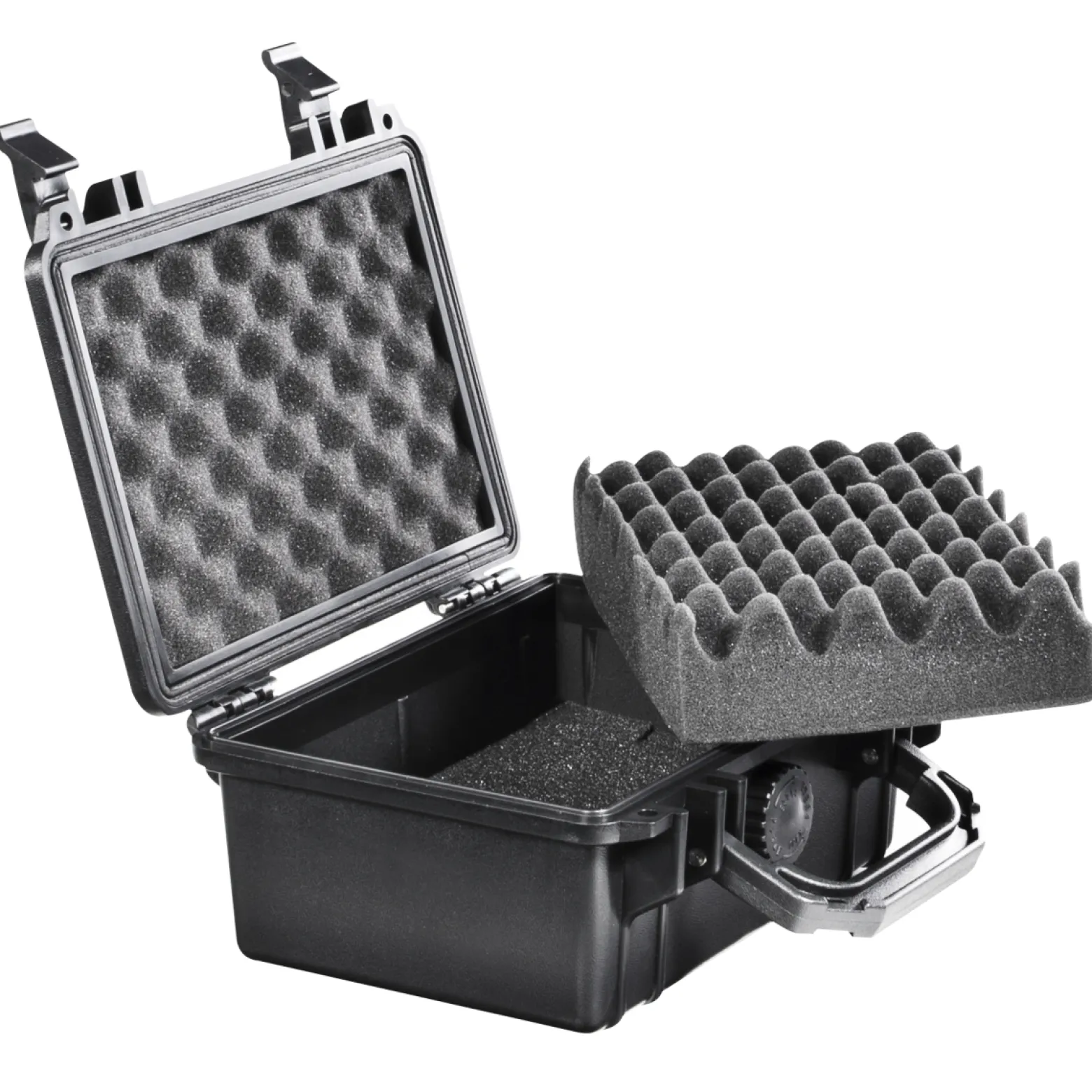 Mantona Schaumstoffeinlage für Schutzkoffer S 12,5 x 9 cm, Rasterschaumstoff für Fotokoffer individuell zuschneidbar, mit Noppenschaumstoff für Deckel, perfekt für Fotoausrüstung