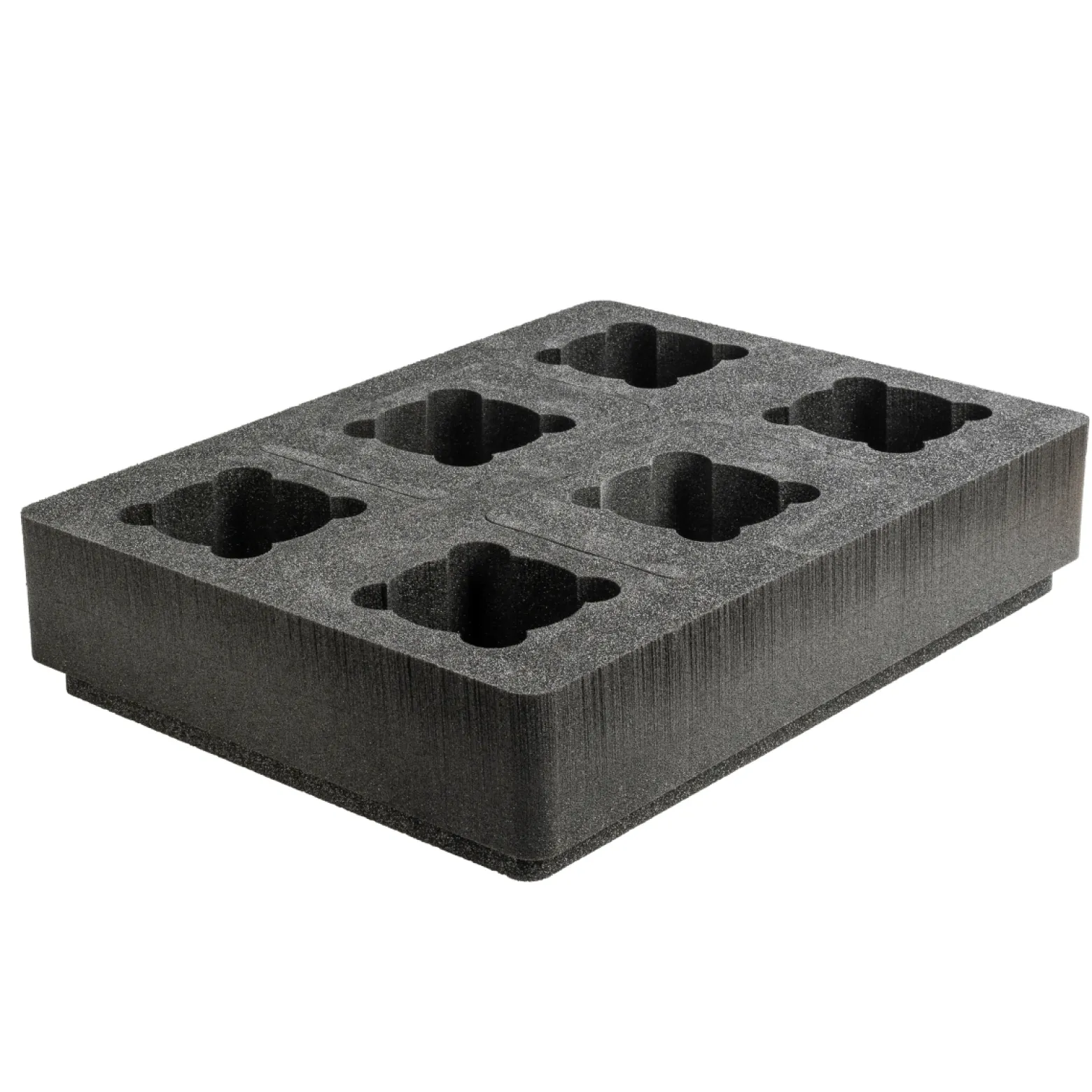 Mantona Schaumstoffeinlage für Outdoor Schutzkoffer L 35,1 x 48 x 10 cm, passgenauer Schaumstoff für Fotokoffer, Platz für 6 Objektive, mit Noppenschaumstoff für Deckel, perfekt für Kamerakoffer