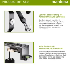 Mantona Schwebestativ - 240 x 160 x 30 mm - kompatibel mit vielen Marken/Modellen - 1/4