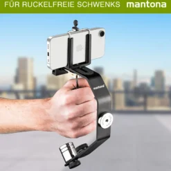 Mantona Schwebestativ - 240 x 160 x 30 mm - kompatibel mit vielen Marken/Modellen - 1/4