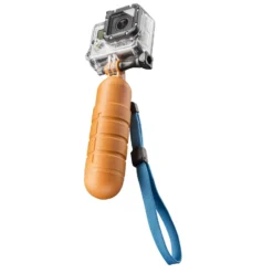 Mantona Schwimmender Handgriff - wasserdichtes Einbeinstativ für Action Kameras, Floating Hand Grip für Unterwasser & Tauchen - kompatibel mit GoPro Hero 11, 10, 9, 8, 7, 6
