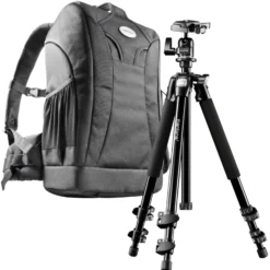 Mantona Scout Trekking 2in1 Set inkl. Fotorucksack Trekking und Kamerastativ Scout für DSLR- und Systemkameras