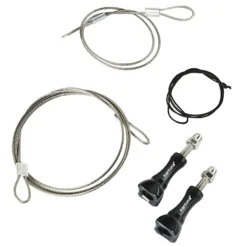Mantona Sicherungsleinen Set Edelstahl 40-100 cm, für Action Cams kompatibel mit GoPro Hero 11 10 9 8 7 6 5 4 3+ Sicherheitsleine Universal