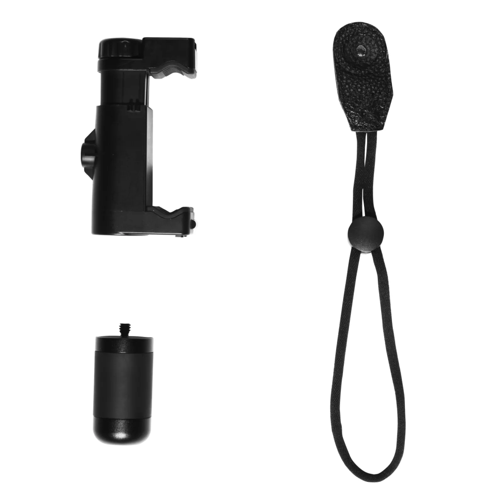 Mantona Smartphone Halter Movie Maker - 60 x 30 x 140 mm / Klemmbreite 55 bis 94 mm - mit 3x 1/4 Zoll, Blitzschuh, Alugriff - für Smartphone und kompatibel mit iPhone