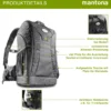 Mantona Trekking Fotorucksack - Kamerarucksack für DSLR Kameras, Fototasche mit Stativhalterung und variabel einteilbarem Innenraum, Kameratasche mit Regenschutz