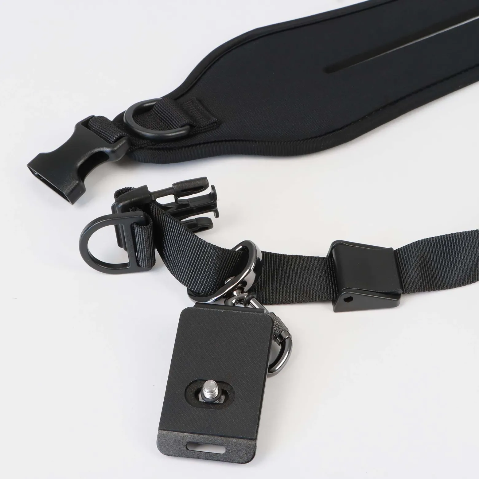 Mantona TWIN PADDY Quick Strap Kameragurt Länge verstellbar 112-163 cm, Tragegurt für Kameras max. Traglast 5 kg, Schultergurt mit 1/4 Zoll Standardgewinde