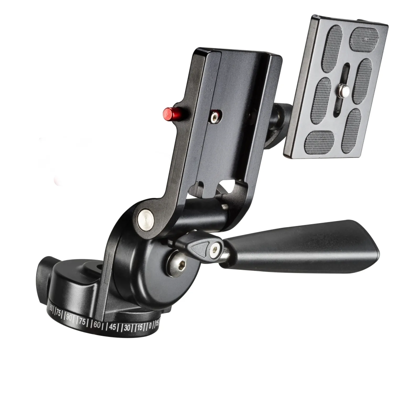 Mantona 3 Wege Neiger - 160 x 85 x 90 mm - max. Last 3 kg - 1/4" und 3/8" Anschluss - 3D Stativneiger inkl. Schnellwechselplatte - 3-Way-Pan für Fotografie und Videografie