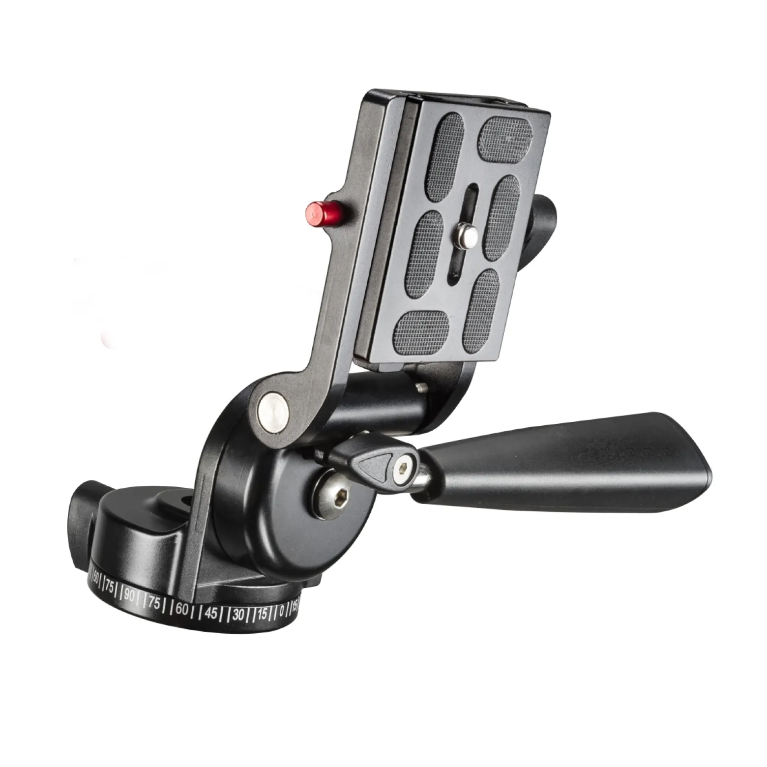 Mantona 3 Wege Neiger - 160 x 85 x 90 mm - max. Last 3 kg - 1/4" und 3/8" Anschluss - 3D Stativneiger inkl. Schnellwechselplatte - 3-Way-Pan für Fotografie und Videografie