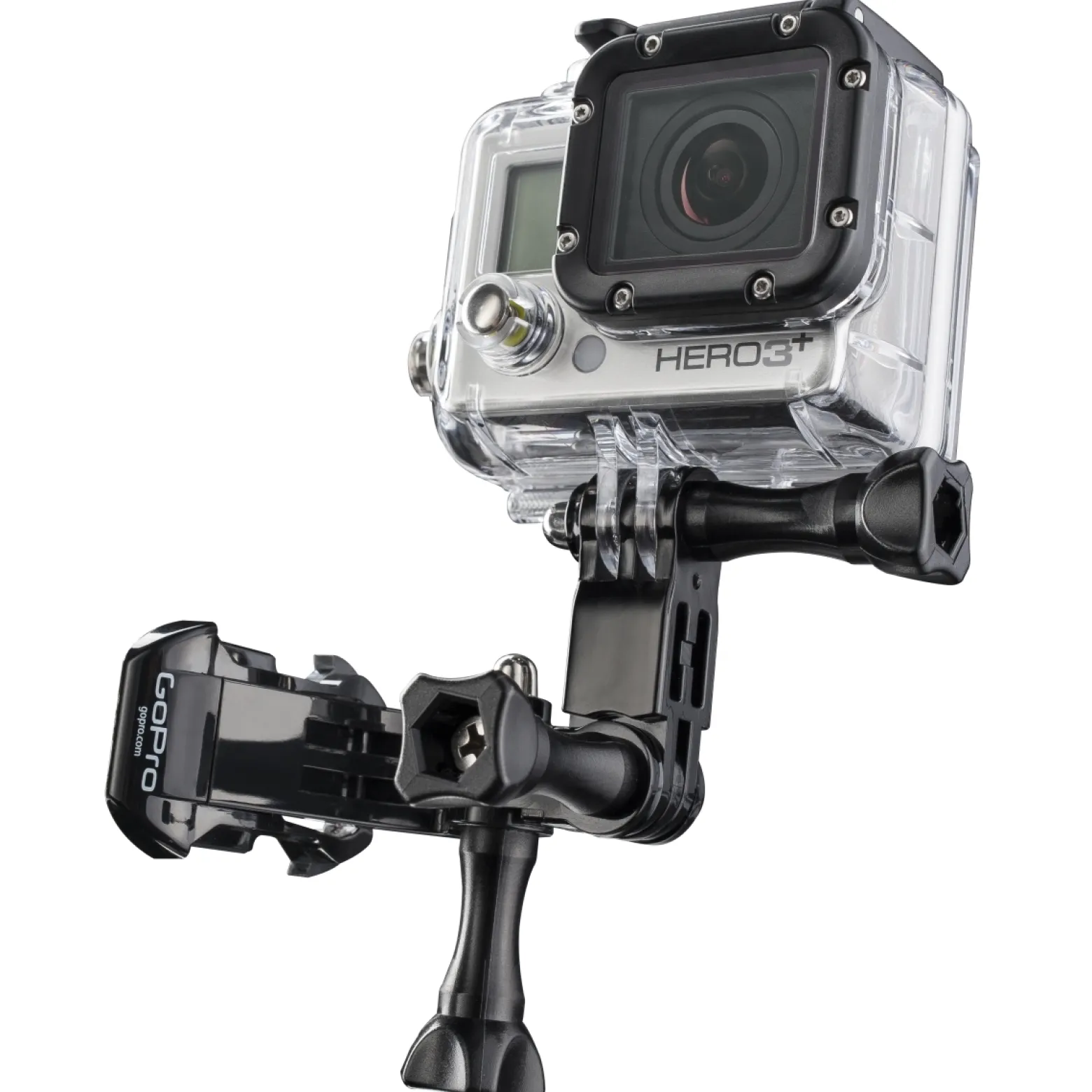 Mantona 20225 Winkelstück (Variablen Aufnahmewinkel, kompatibel mit GoPro Hero 11 10 9 8 7 6 5 4, Session)