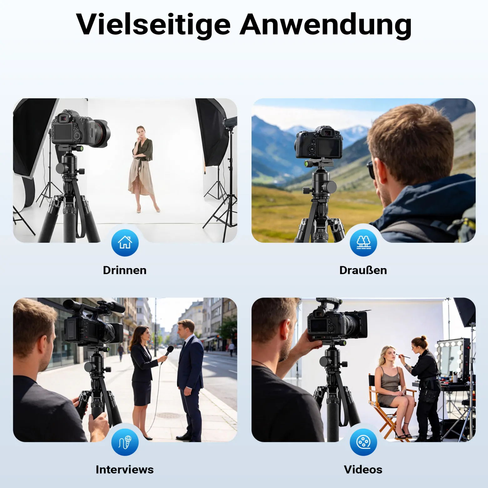 Mantona Wolverine L 284 + Onyx 8 Kugelkopf Set Fotostativ mit Stativkopf aus Aluminium mit Arca Swiss kompatibler Schnellwechselplatte