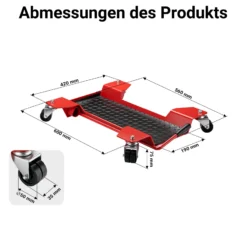 Motorrad Rangierhilfe Rangierschiene Rangierplatte Parkhilfe Motorradständer 60x42x7,5cm bis 250kg