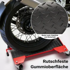 Motorrad Rangierhilfe Rangierschiene Rangierplatte Parkhilfe Motorradständer 60x42x7,5cm bis 250kg