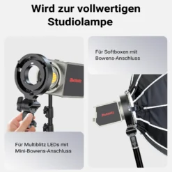 Multiblitz Mini Bowens auf Bowens Adapter für MB-PL Serie, geeignet für Stative mit 5/8 Zoll Spigot-Anschluss, Ideal bei Fotoshootings und Videoaufnahmen