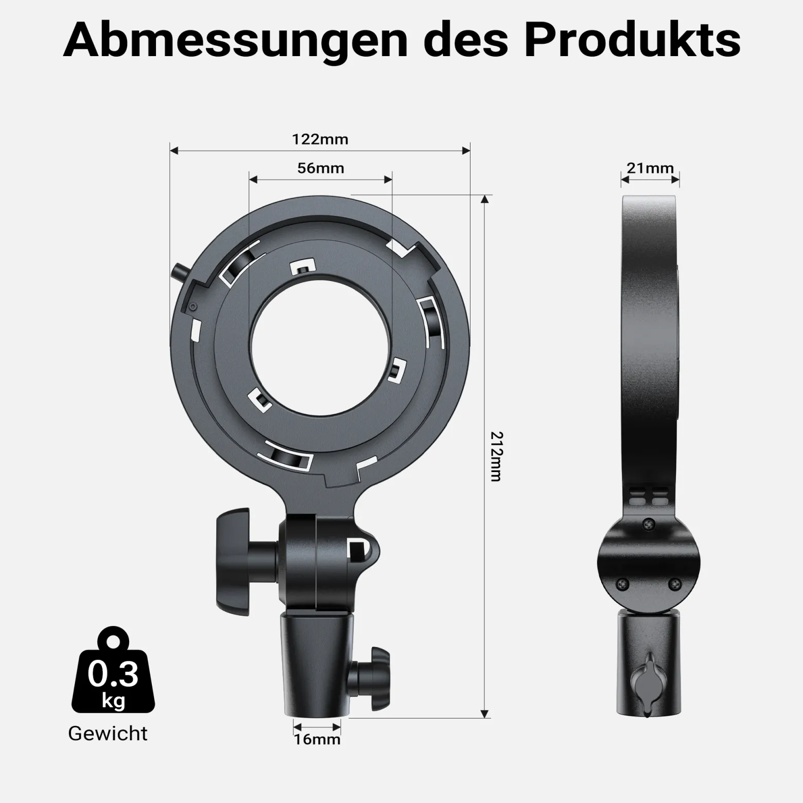 Multiblitz Mini Bowens auf Bowens Adapter für MB-PL Serie, geeignet für Stative mit 5/8 Zoll Spigot-Anschluss, Ideal bei Fotoshootings und Videoaufnahmen