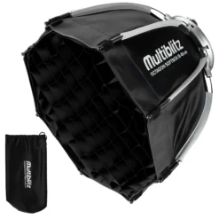 Multiblitz Octagon Softbox Ø 40 cm mit Mini Bowens Adapter inkl. Grid (Wabengitter) und Diffusor
