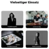 Multiblitz Octagon Softbox SF-65 Bowens mit Grid und Diffusoren, Lichtformer für Studioblitz und LED Dauerlicht, Lichtdiffusor für Porträtfotografie und Videobeleuchtung