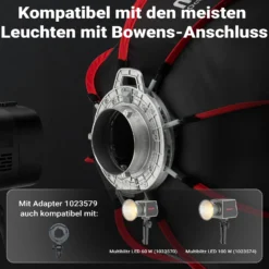 Multiblitz Octagon Softbox SF-65 Bowens mit Grid und Diffusoren, Lichtformer für Studioblitz und LED Dauerlicht, Lichtdiffusor für Porträtfotografie und Videobeleuchtung