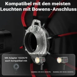 Multiblitz Octagon Softbox SF-90 Bowens mit Grid und Diffusoren, Lichtformer für Studioblitz und LED Dauerlicht, Lichtdiffusor für Porträtfotografie und Videobeleuchtung