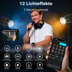 Multiblitz Set aus MB-PL LED 100B Fotolicht mit FT-8051 Lampenstativ
