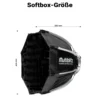 Multiblitz Set aus MB-PL LED 100B Fotolicht mit FT-8051 Lampenstativ und Octagon Softbox Ø 40 cm