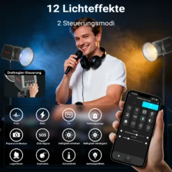 Multiblitz Set aus MB-PL LED 60B Fotolicht mit FT-8051 Lampenstativ
