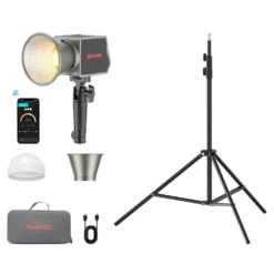 Multiblitz Set aus MB-PL LED 60B Fotolicht mit FT-8051 Lampenstativ