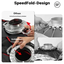 Multiblitz Softbox SF-60x90 Bowens mit Grid und Diffusoren, Lichtformer für Studioblitz und LED Dauerlicht, Lichtdiffusor für Porträtfotografie und Videobeleuchtung