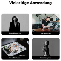 Multiblitz Softbox SF-60x90 Bowens mit Grid und Diffusoren, Lichtformer für Studioblitz und LED Dauerlicht, Lichtdiffusor für Porträtfotografie und Videobeleuchtung