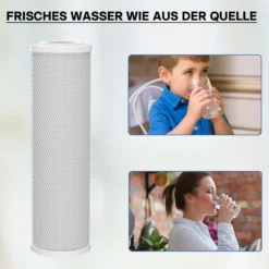 Naturewater CTO-10 Aktivkohle Block Filter 10 Zoll (254 mm) 5 µ Ersatz Wasserfilter, Umkehrosmose Filter, Ersatz Filterkartusche, Trinkwasserfilter