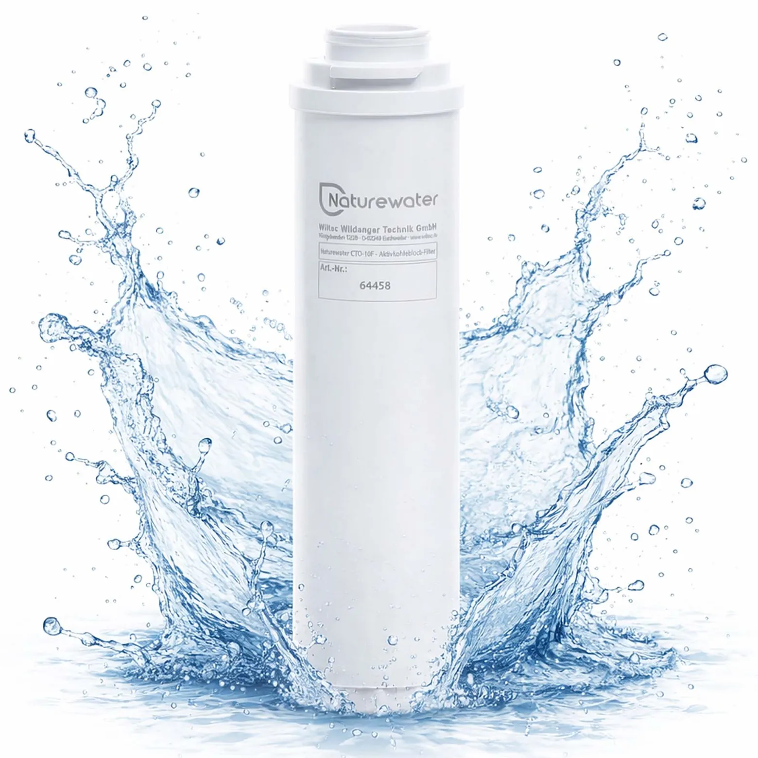 Naturewater CTO-10F Aktivkohle Block Filter 10 Zoll (254 mm) 5 µ Ersatz Wasserfilter, Umkehrosmose Filter, Ersatz Filterkartusche, Trinkwasserfilter