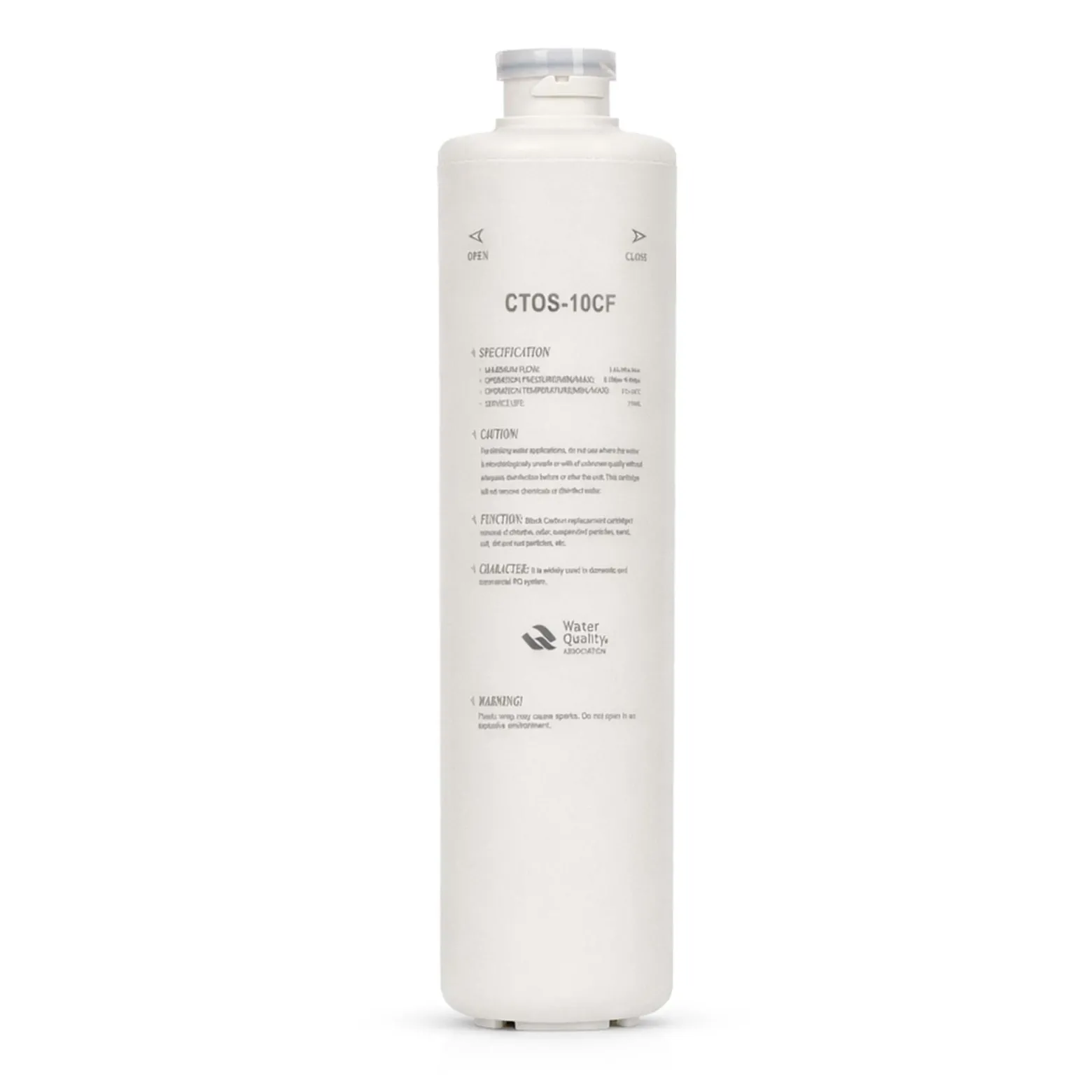 Naturewater CTOS-10CF gestinterter Aktivkohle Block Filter 10 Zoll (254 mm) 5 µ Ersatz Wasserfilter, Umkehrosmose Filter, Ersatz Filterkartusche, Trinkwasserfilter