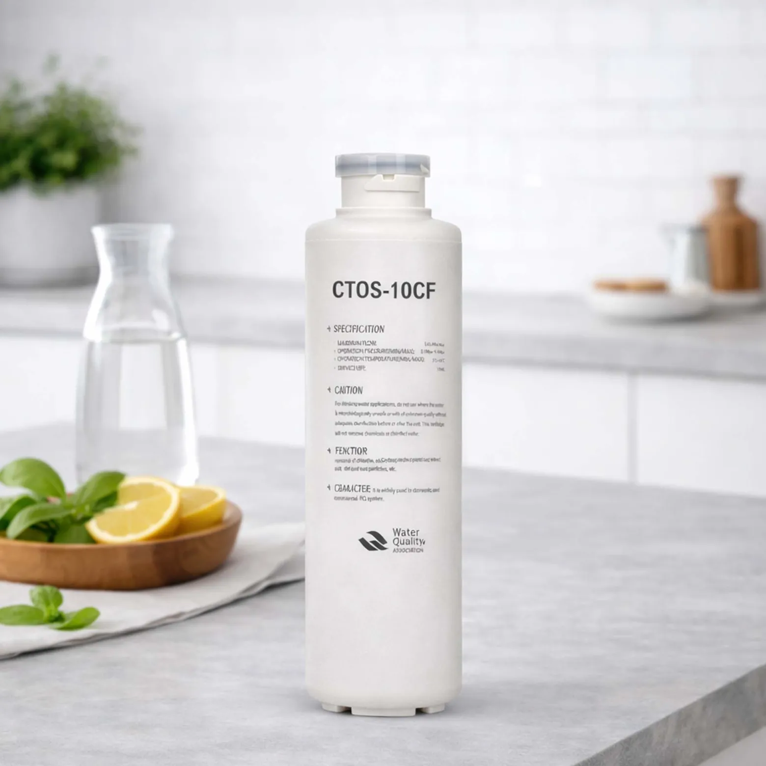 Naturewater CTOS-10CF gestinterter Aktivkohle Block Filter 10 Zoll (254 mm) 5 µ Ersatz Wasserfilter, Umkehrosmose Filter, Ersatz Filterkartusche, Trinkwasserfilter