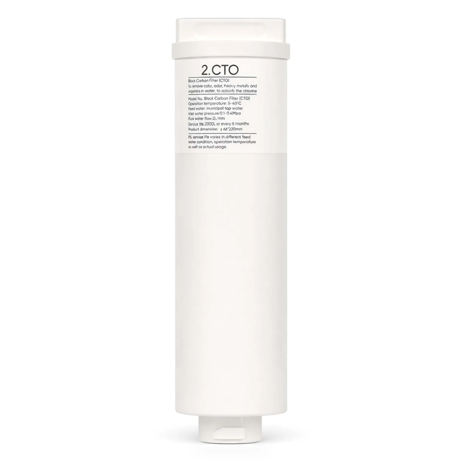 Naturewater CTO-UF01 Aktivkohle Block Filter 10 Zoll (254 mm) 5 µ Ersatz Wasserfilter, Umkehrosmose Filter, Ersatz Filterkartusche, Trinkwasserfilter