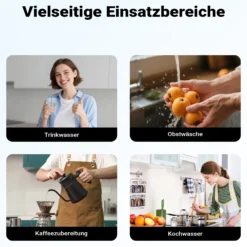 Naturewater Druckerhöhungspumpe 50 GPD (190 l), Booster Pumpe 24 W für Umkehrosmoseanlage, Wasser Eingangsdruck 2 bar auf Ausgangsdruck 5 bar