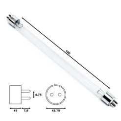 Naturewater Ersatzteil Wasserfilter - UV Lampe 6 W T5 - Ersatz Leuchtmittel für NW-RO Umkehrosmoseanlage, Lampe für Osmoseanlage für sauberes Trinkwasser