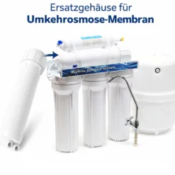 Naturewater Filterpatronen Gehäuse 254 mm (10"), für 3-stufige Umkehrosmoseanlage NW-3RO-190, Filtergehäuse für Umkehrosmose
