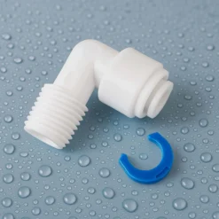 Naturewater 90° Jaco Fitting für Schlauch 6,35 mm (1/4") und mit 13,12 mm (1/4") AG, für Trinkwasser Ultrafiltration Mikrofilter Umkehrosmose (RO)