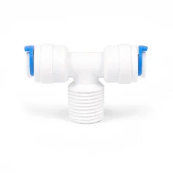Naturewater Jaco T Fitting für Schlauch mit 2x 6,5 mm Anschluss und 12,91 mm Außengewinde (1/4