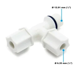 Naturewater Jaco T Fitting V1 für Schlauch mit 2x 6,35 mm Anschluss (1/4