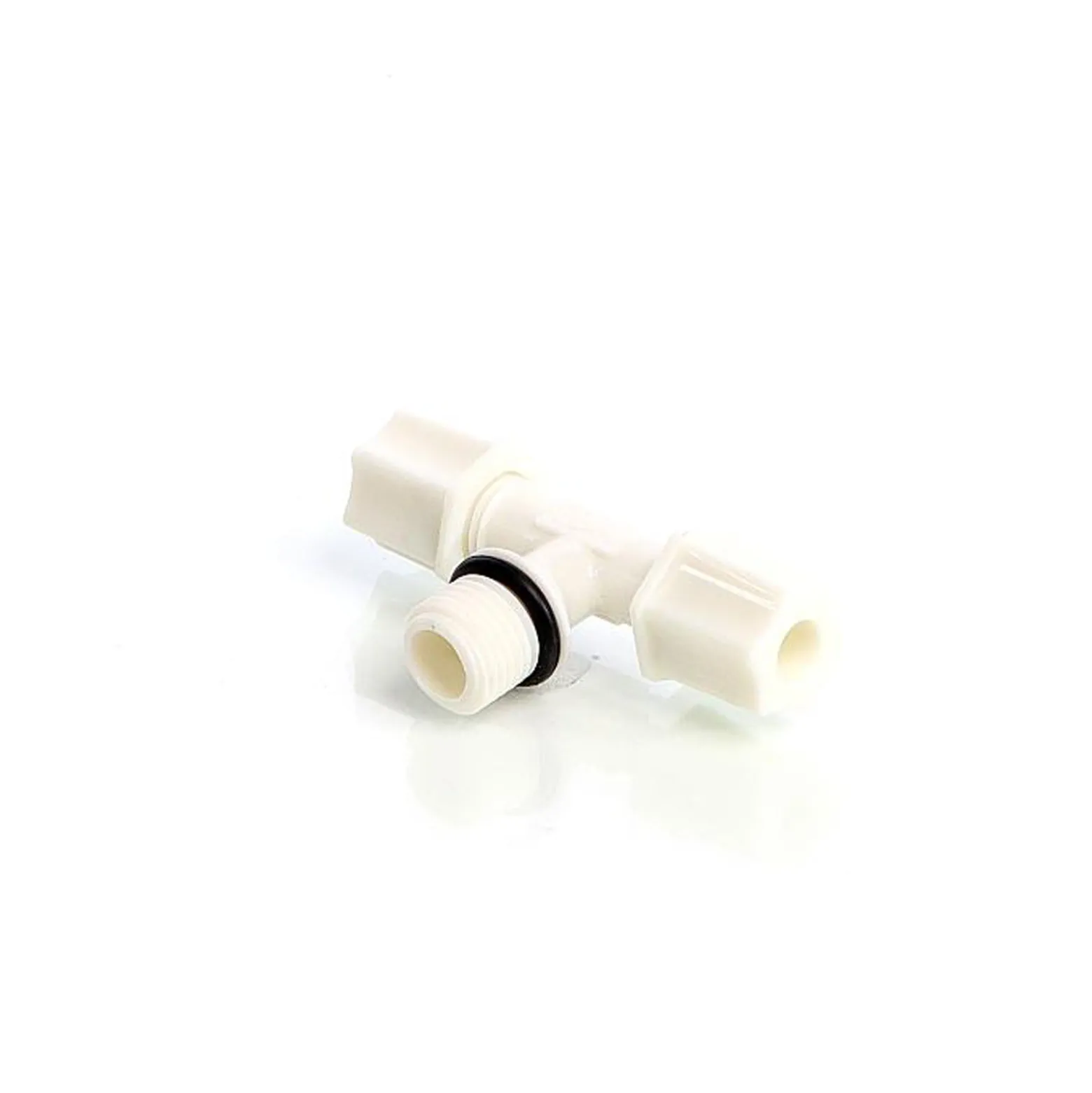 Naturewater Jaco T Fitting V2 für Schlauch mit 2x 6,35 mm Anschluss (1/4"), 12,7 mm Außengewinde (1/2"), für Trinkwasser Ultrafiltration Mikrofilter Umkehrosmose