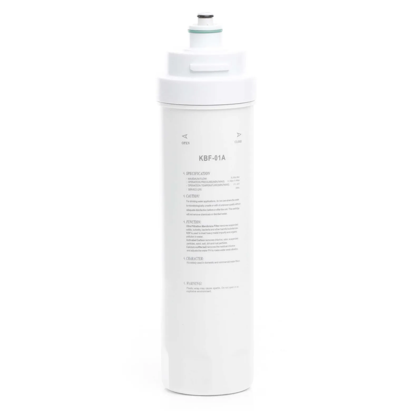 Naturewater KBF-01A Mischfilter mit 4 Stufen Calciumsulfite, Aktivkohle, KDF und Ultrafilter 0,01 µ, Wasserfilter für sauberes Trinkwasser