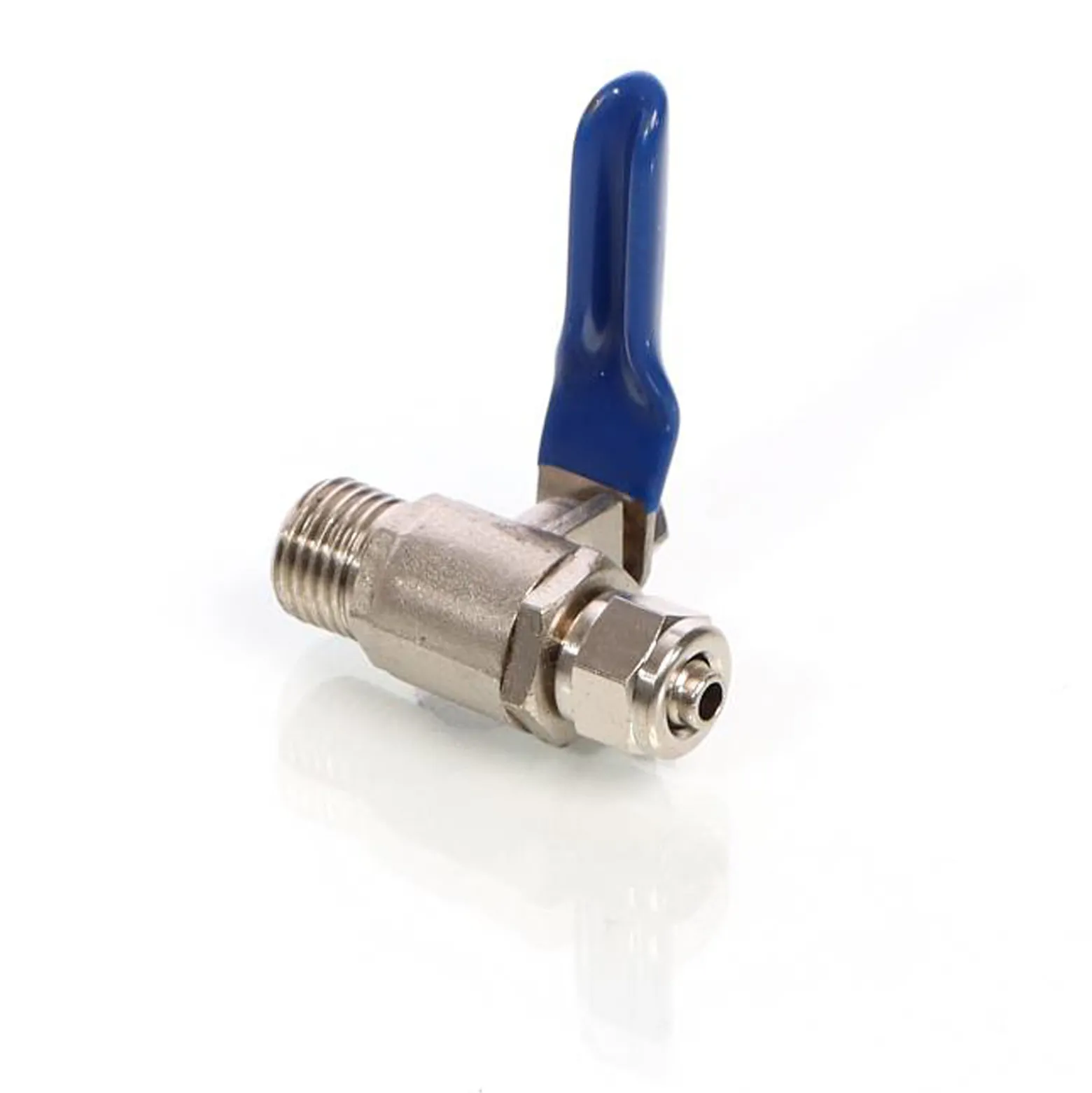 Naturewater Kugelventil mit Jaco Fitting, 6,35 mm (1/4") AG und Schlauchanschluss, Ventil für Umkehrosmose, für Trinkwasser, Umkehrosmose (RO)