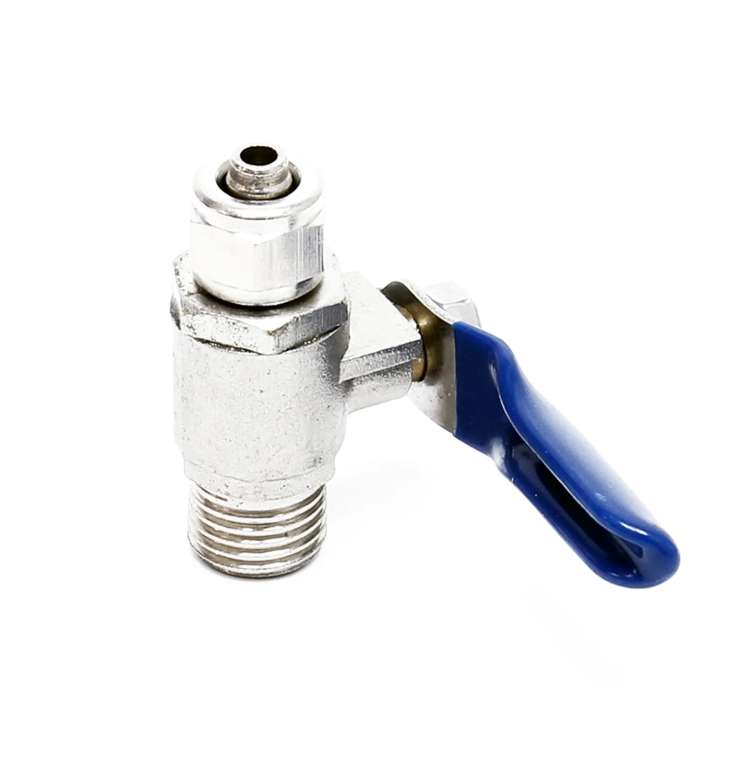 Naturewater Kugelventil mit Jaco Fitting, 6,35 mm (1/4") AG und Schlauchanschluss, Ventil für Umkehrosmose, für Trinkwasser, Umkehrosmose (RO)
